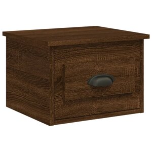 vidaXL Table de chevet murale chêne marron 41 5x36x28 cm