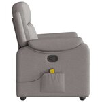vidaXL Fauteuil de massage inclinable Taupe Tissu