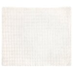 vidaXL Couverture en Fourrure de Lapin Synthétique Blanc 130 x 150 cm