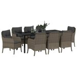 vidaXL Ensemble de salle à manger pour jardin 9 Pièces Gris Poly rotin