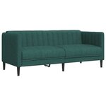 vidaXL Ensemble de canapés 2 Pièces vert foncé tissu