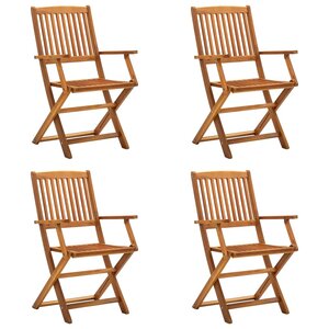 vidaXL Chaises pliables d'extérieur lot de 4 Bois d'acacia solide