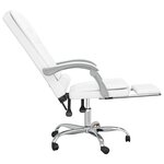 vidaXL Fauteuil de massage inclinable de bureau Blanc Similicuir