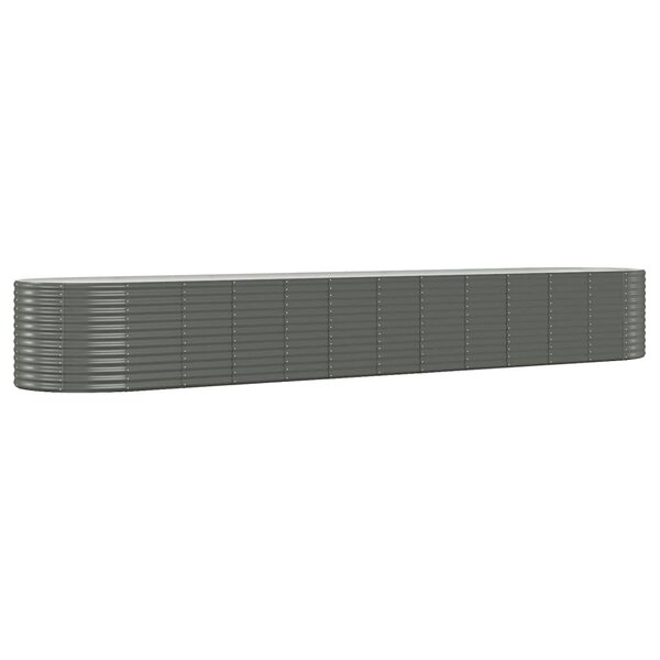 vidaXL Lit surélevé de jardin Acier enduit de poudre 507x100x68cm gris