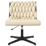 vidaXL Chaise pivotante de bureau Crème Tissu
