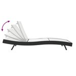 vidaXL Chaise longue 1-personne Noir et Blanc 70 x 197 x 82 cm