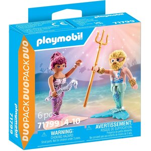 PLAYMOBIL 71799 - Duo : Couple de sirène et triton avec sceptre et trident