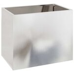 vidaXL Cache-pot de jardin Argent 50 x 32 x 40 cm Acier inoxydable