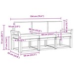 vidaXL Ensemble de canapés d'extérieur 3 pc