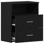 vidaXL Table de nuit Chêne noir 50 x 32 x 60cm Bois d'ingénierie