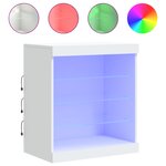 vidaXL Buffet avec lumières LED blanc 60 5x37x67 cm
