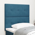 Tête de lit capitonnée bleu foncé 100 cm en velours