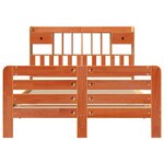vidaXL Lit bibliothèque sans matelas cire marron 150x200 cm pin massif