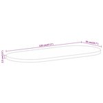 vidaXL Dessus de table 120x50x2 5 cm ovale bois massif de manguier