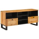 vidaXL Meuble TV Marron 100 x 33 x 46 cm Bois de mangue massif