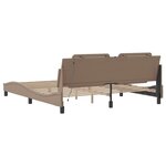 vidaXL Cadre de lit avec LED sans matelas cappuccino 180x200 cm