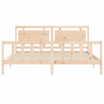 vidaXL Cadre de lit avec tête de lit 200x200 cm bois massif