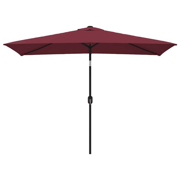vidaXL Parasol d'extérieur avec mât en métal 300x200 cm rouge bordeaux