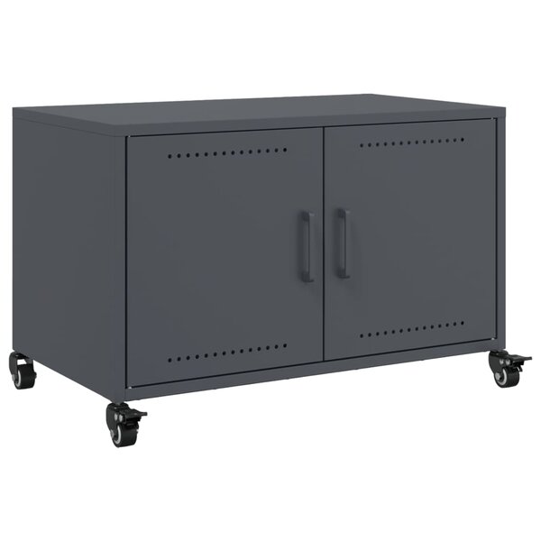 vidaXL Meuble TV anthracite 68x39x43 5 cm acier