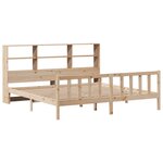 vidaXL Lit bibliothèque sans matelas 180x200 cm bois massif de pin