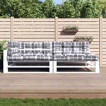 vidaXL Coussins de palette lot de 5 motif à carreaux gris tissu