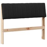vidaXL Tête de lit capitonnée Noir 100 cm Pin massif