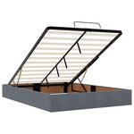 vidaXL Cadre de lit ottoman avec matelas gris foncé 140x200 cm velours
