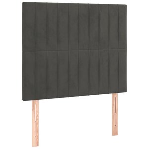 vidaXL Tête de lit Gris foncé 100x5x118/128 cm Velours