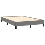 vidaXL Cadre de lit sans matelas gris foncé 120x190 cm tissu