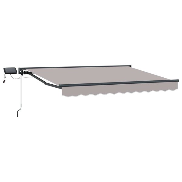 vidaXL Cadre de store manuel avec LEDs 3 x 2 5 m