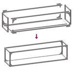 vidaXL Portant de bois chauffage anthracite 25x25x100 cm