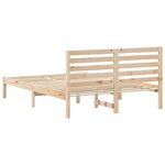 vidaXL Cadre de lit avec tête de lit Marron 120 x 190 cm Pin massif