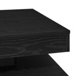 vidaXL Table basse rotative à 360 degrés noir 70x70x34 5 cm