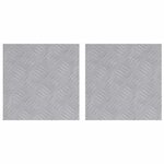 vidaXL Nez de marche Carré 2 Pièces Argenté 30 x 30 cm Aluminium