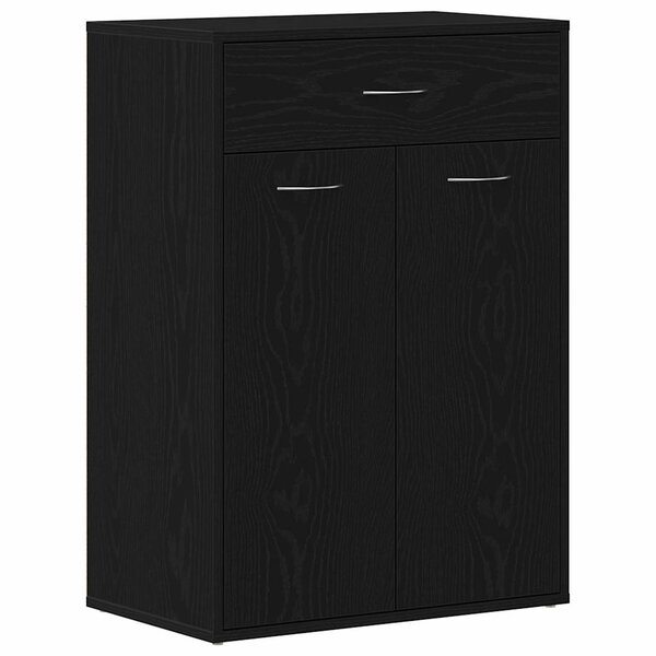 vidaXL Rack à chaussures Chêne noir 60 x 35 x 84 cm Bois d'ingénierie