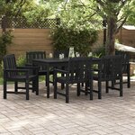 Chaises de salle à manger jardin vidaXL 6 Pièces noires 65 5x55 5x88 cm HDPE