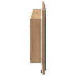 vidaXL Miroir de Salle de Bain Chêne Artisan Bois d'ingénierie  Verre
