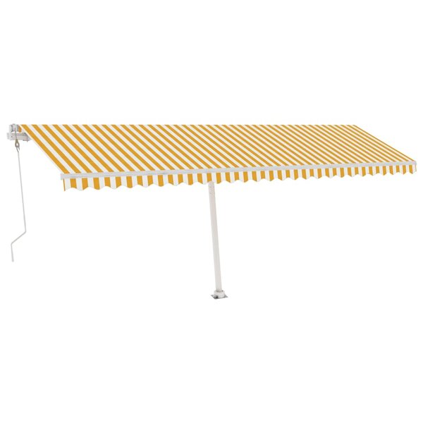 vidaXL Auvent automatique sur pied 600x350 cm Jaune/Blanc