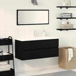 vidaXL Cabinet de lavabo Chêne noir 90 x 39 x 62 cm Bois d'ingénierie