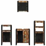 vidaXL Ensemble de mobilier de salle de bain avec étagère 4 Pièces