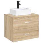vidaXL Lavabo de salle de bains Noir Mat 39 x 30 5 x 12 5 cm métal
