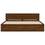 vidaXL Cadre de lit avec tête de lit chêne marron 200x200 cm
