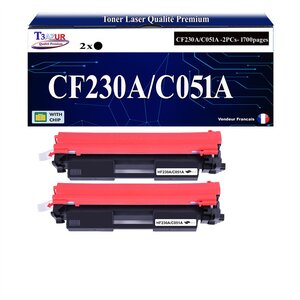 T3AZUR - 2x Toners compatibles avec Canon 051 pour Canon LBP-160  LBP-162dw  MF-264dw  MF-267dw  MF-269dw Noir - 1 700p