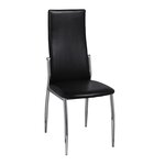 vidaXL Chaises à manger lot de 4 noir similicuir