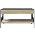 vidaXL Table basse avec LED infini chêne sonoma 70x50x38 cm