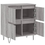 vidaXL Buffet Sonoma gris 60x35x70 cm Bois d'ingénierie