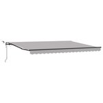 vidaXL Auvent Rétractable avec Gris clair 450 × 300 cm tissu