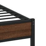 vidaXL Cadre de lit en métal sans matelas chêne marron 160x200 cm