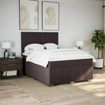 vidaXL Sommier à lattes de lit avec matelas Marron foncé 140x200 cm