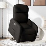vidaXL Fauteuil inclinable électrique noir tissu